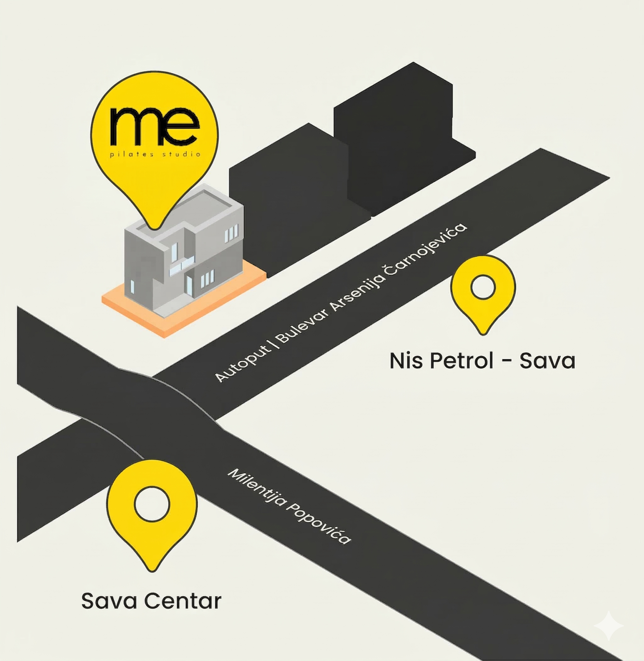 Mapa lokacije ME Pilates